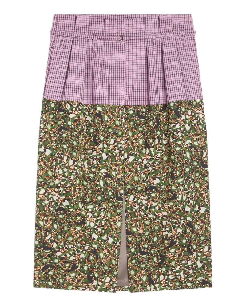 Dries van Noten Rock mit Gürtel - Grün Grün