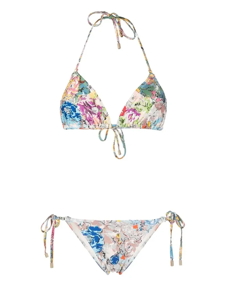 Zimmermann Bikini mit Blumen-Print - Nude Nude