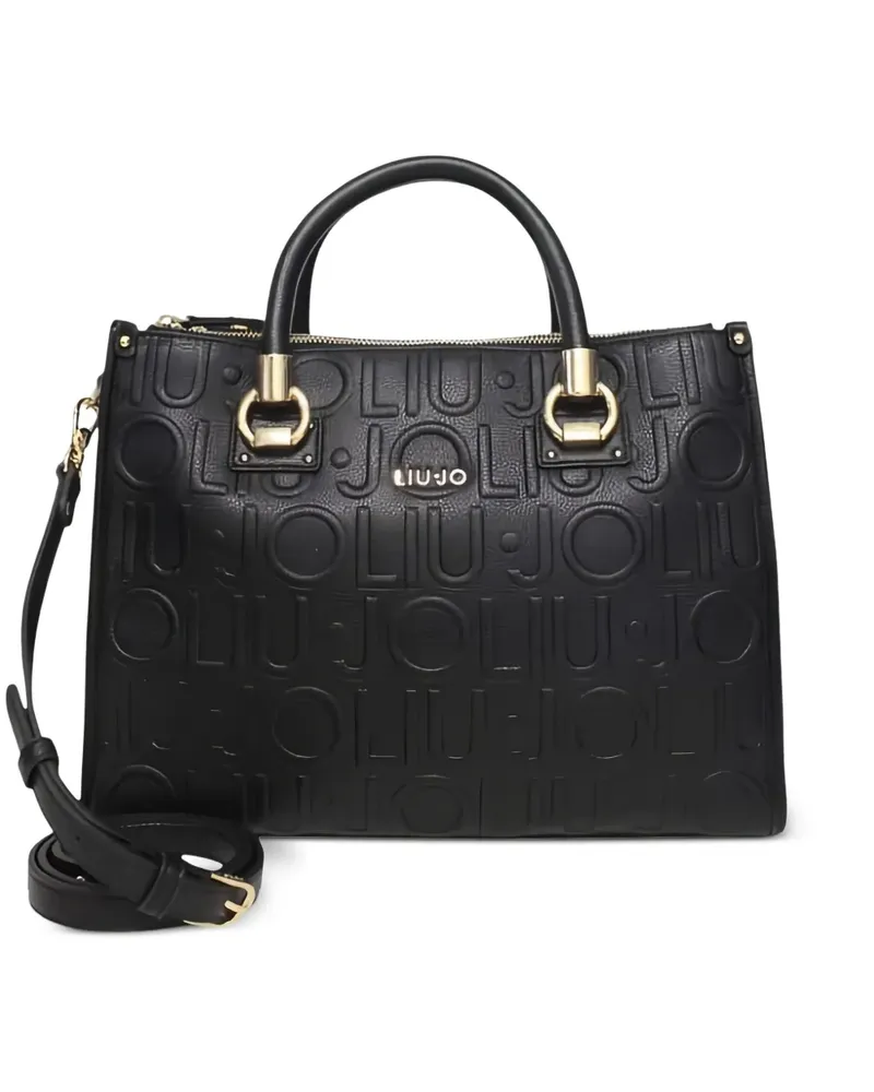 Liu Jo Satchel-Tasche mit Logo-Schild - Schwarz Schwarz