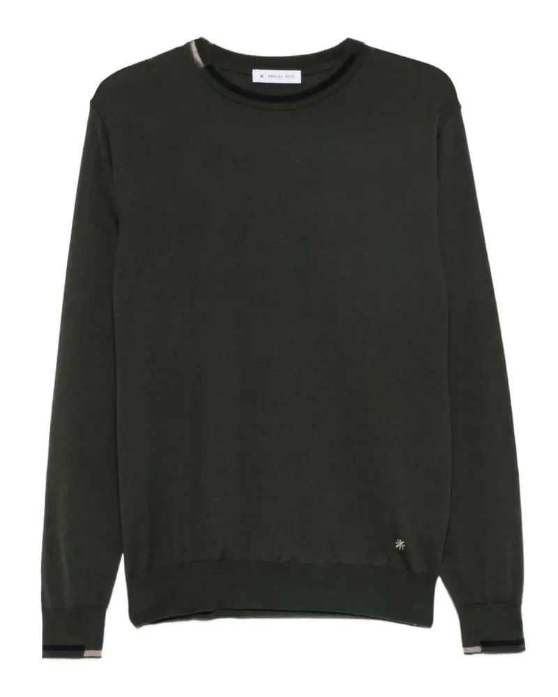 Manuel Ritz Pullover mit Kontrastdetails - Grün Grün