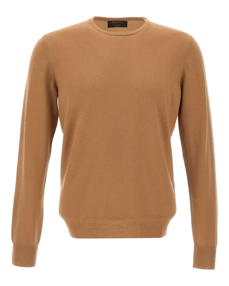 Gran Sasso Pullover mit geripptem Besatz - Braun Braun
