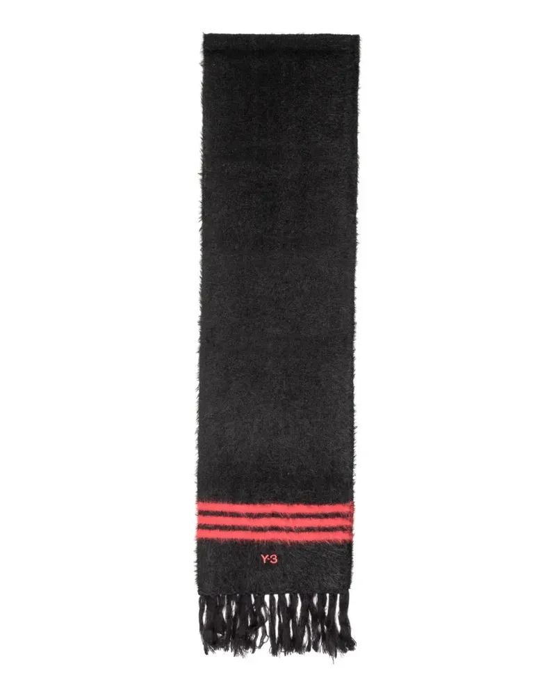 Y-3 stripes scarf - Schwarz Schwarz