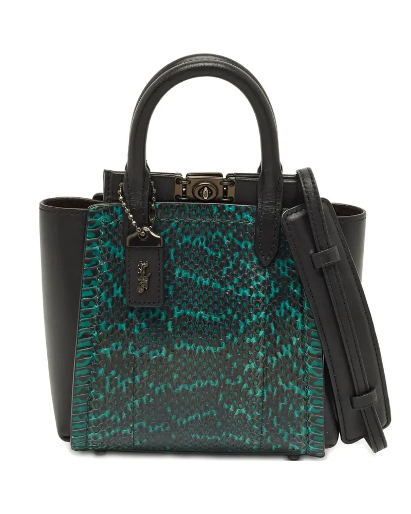 Coach Troupe 16 snakeskin leather tote bag - Schwarz Schwarz