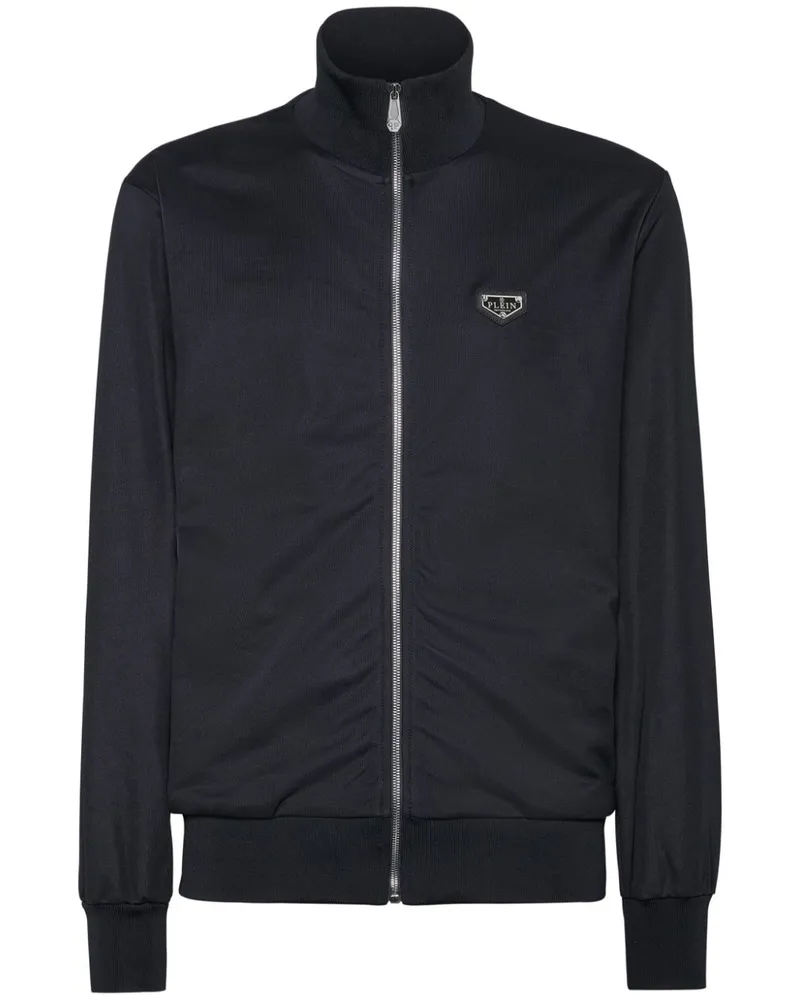 Philipp Plein Jacke mit Logo-Patch - Blau Blau