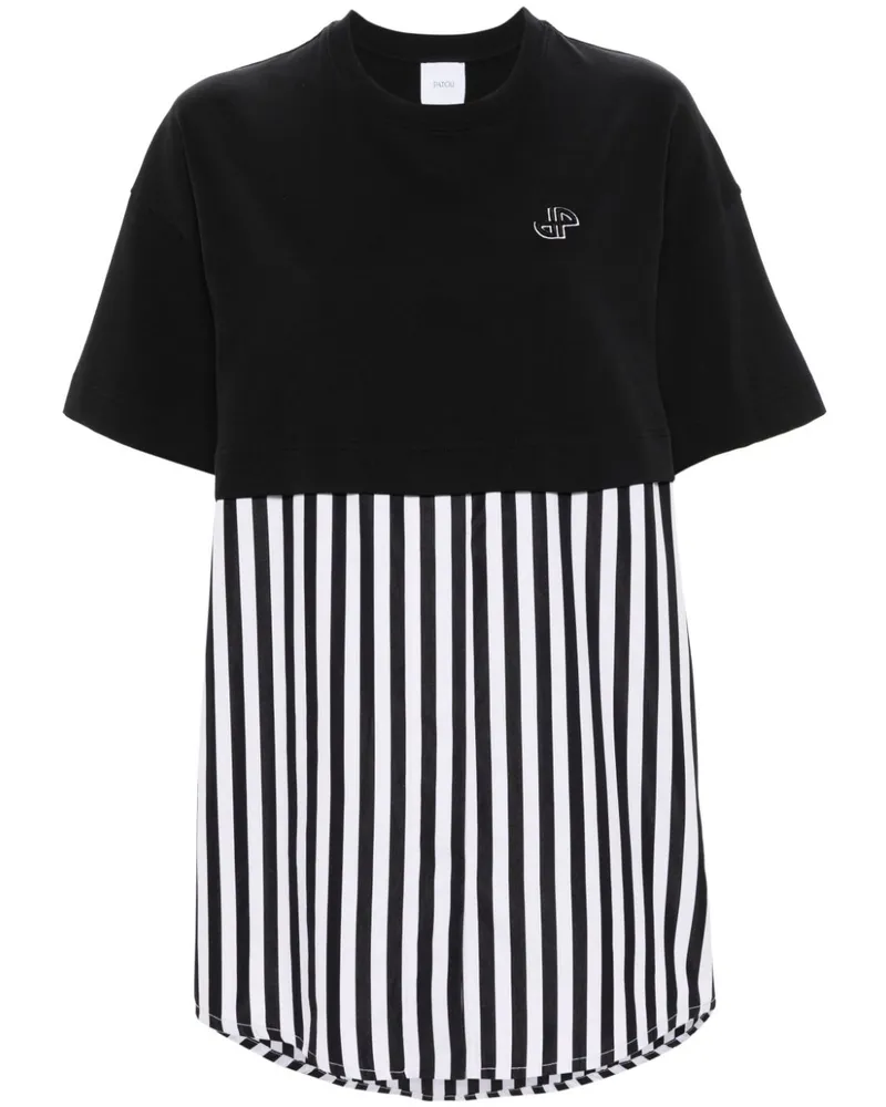 Patou Hybrid T-Shirtkleid aus Bio-Baumwolle - Schwarz Schwarz