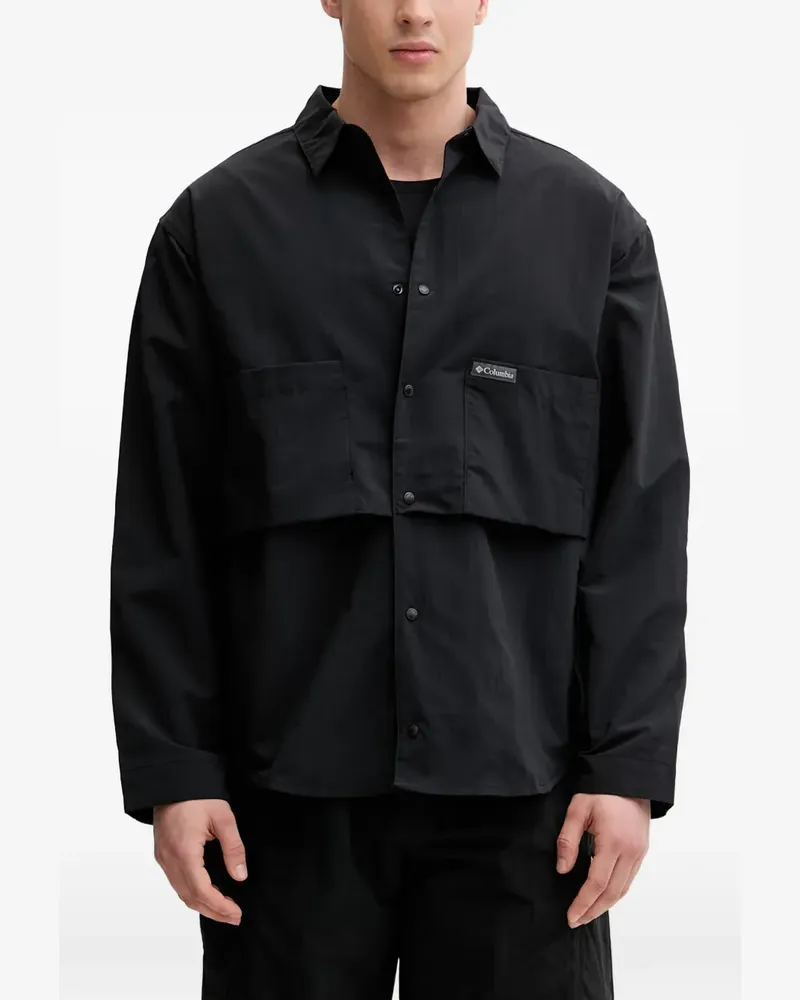Columbia Sportswear Company Chill Creek logo-patch press-stud shirt - Schwarz Schwarz