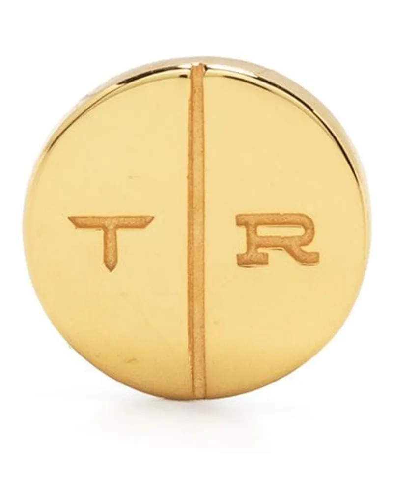 True Rocks Runder Ohrstecker im Pillendesign - Gold Gold