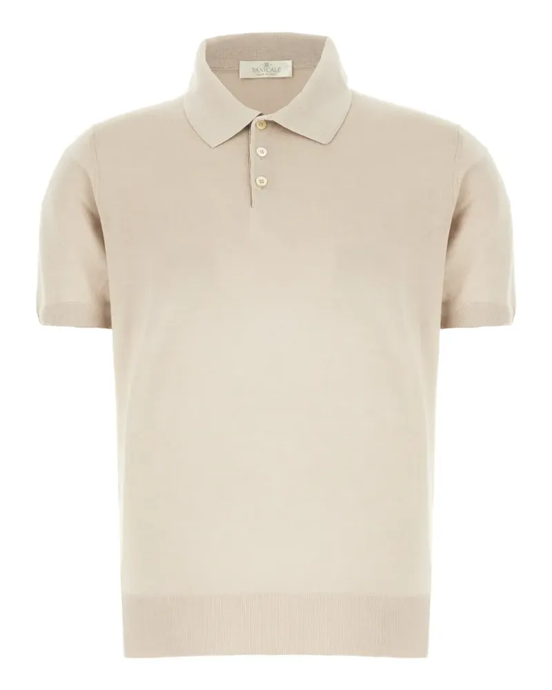 PANICALE Cashmere short-sleeve polo shirt - Nude Nude