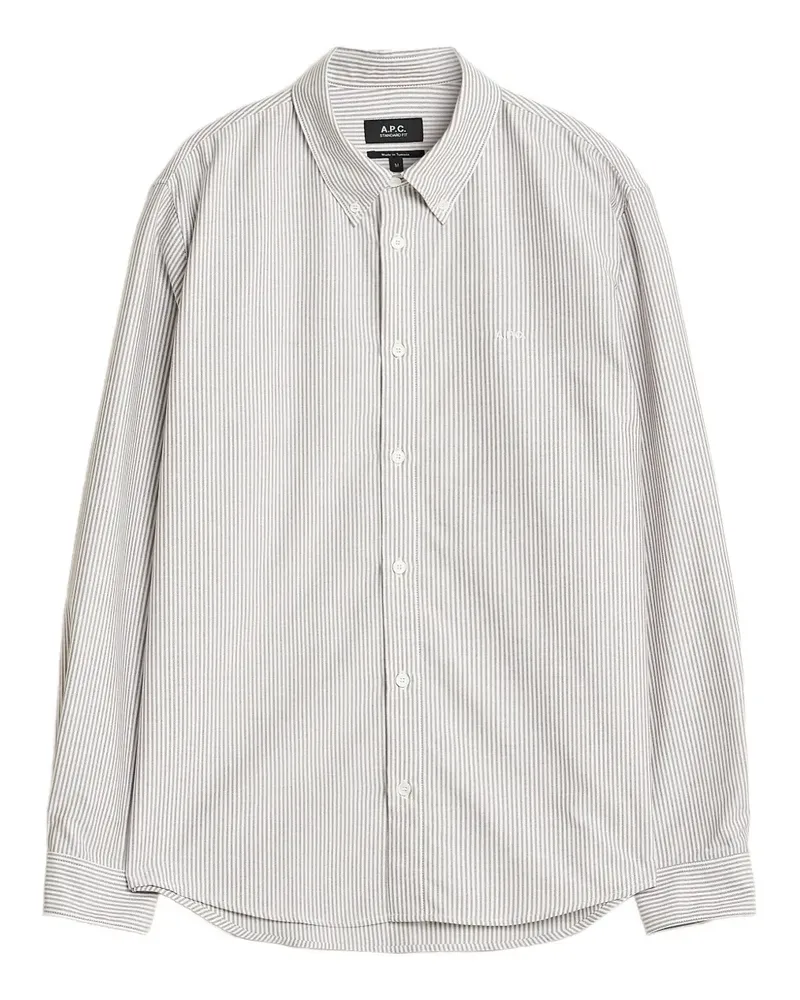 A.P.C. striped button-down shirt - Rot Rot