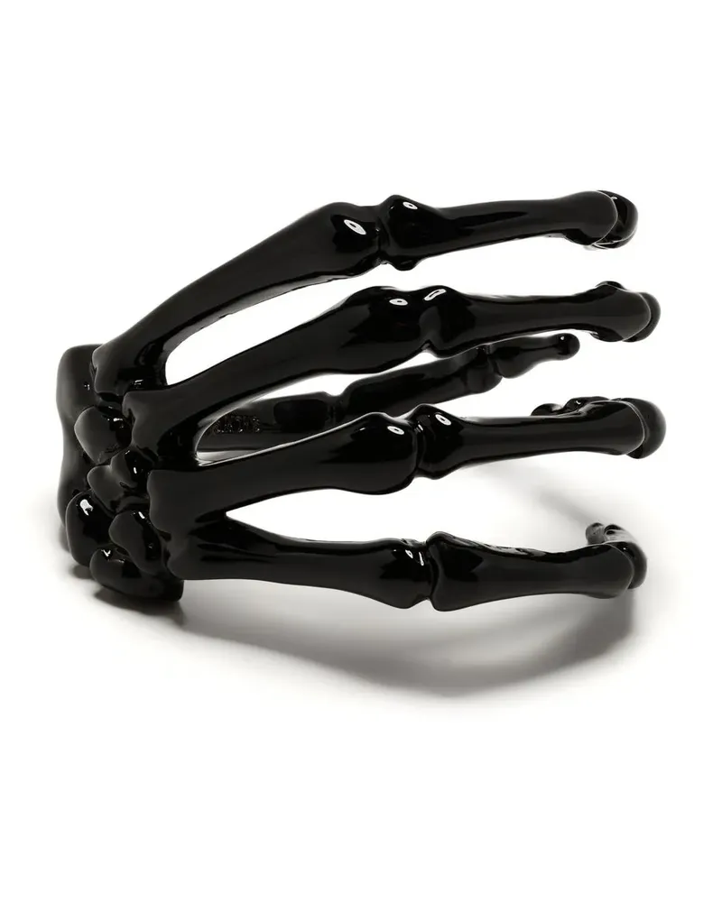 Raf Simons Armspange mit Skeletthand-Form - Schwarz Schwarz
