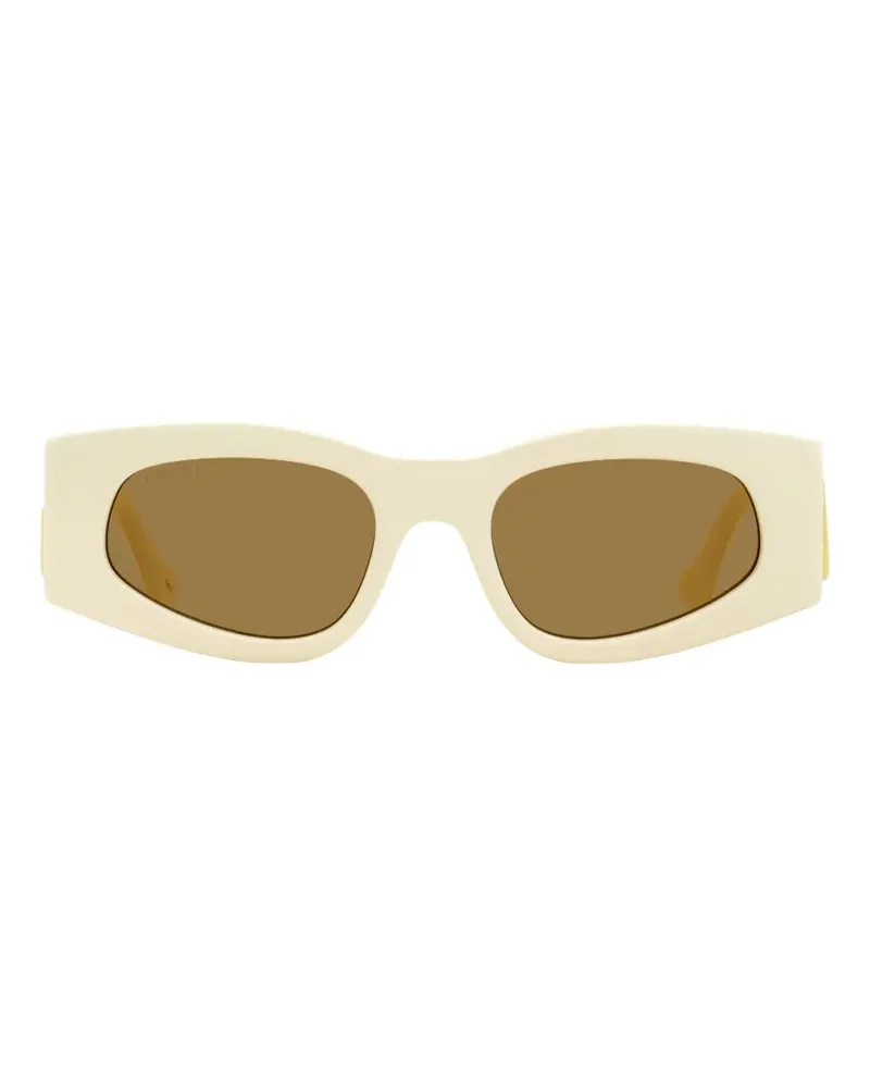 Gucci GG Sonnenbrille mit geometrischem Gestell - Nude Nude