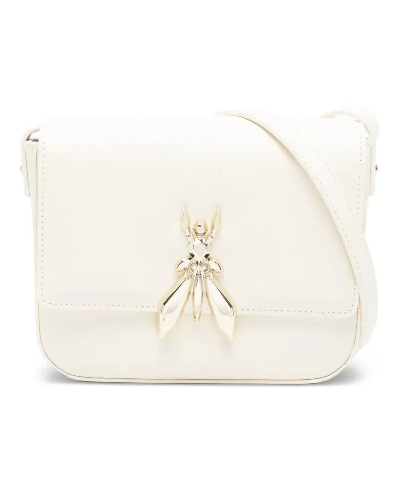 Patrizia Pepe logo leather shoulder bag - Nude Nude