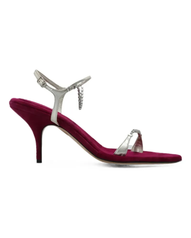 Chloé Zia crystal-embellished leather sandals - Silber Silber