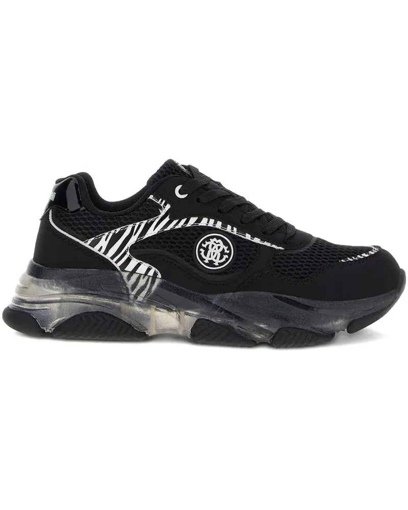 Roberto Cavalli Sneakers mit RC Monogram-Applikation - Schwarz Schwarz