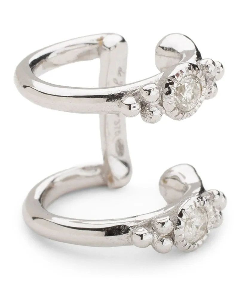 de Jaegher 18kt Ear Cuff aus Weißgold mit Diamanten - Silber Silber