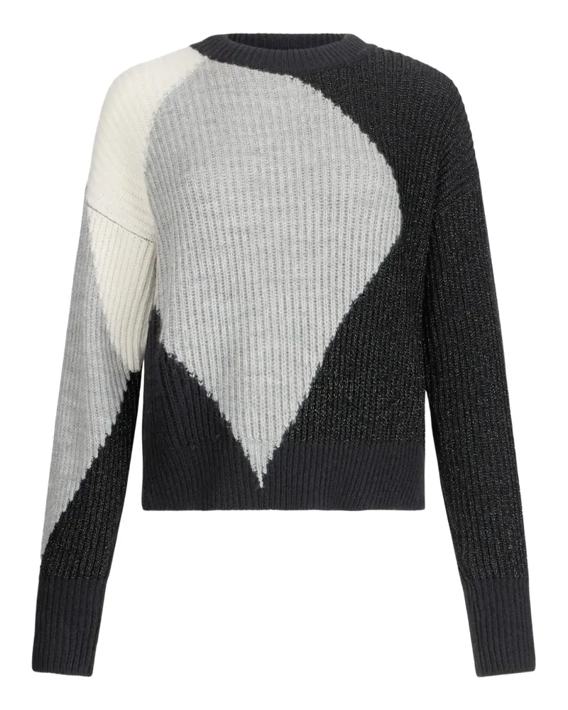 Liu Jo Wool sweater with inlays - Schwarz Schwarz