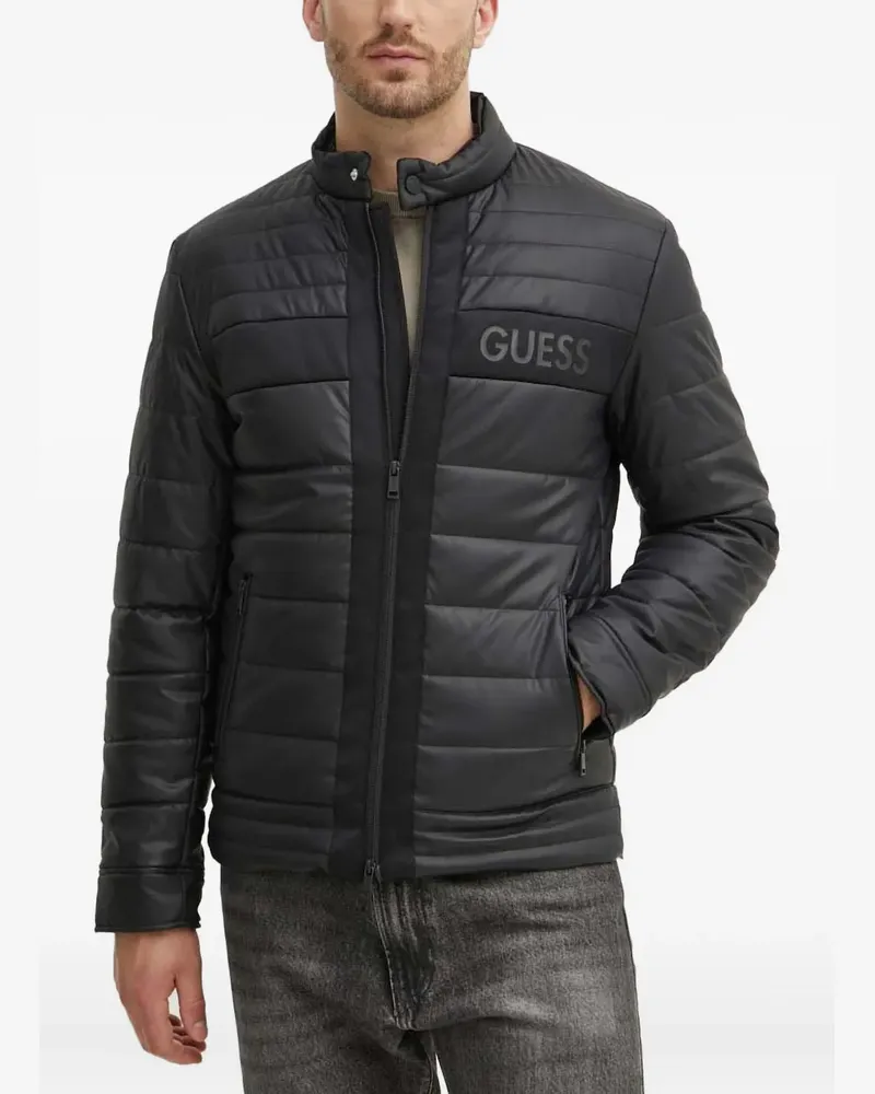 Guess Gesteppte Jacke mit Reißverschluss - Schwarz Schwarz