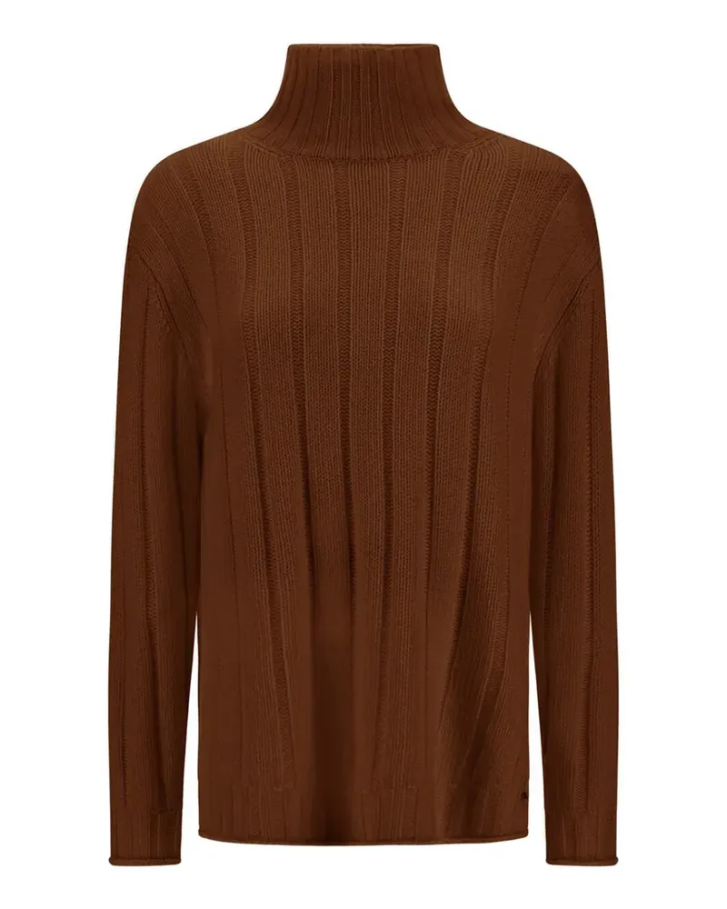 Herno Gerippter Rollkragenpullover - Braun Braun