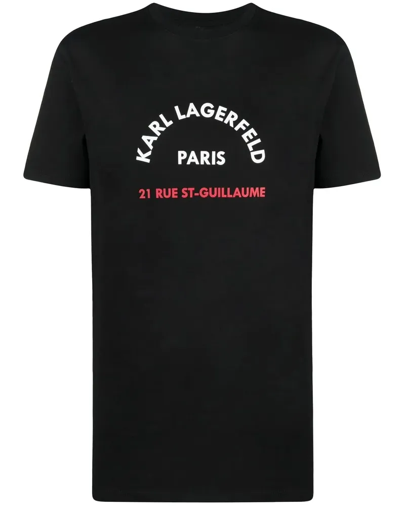 Karl Lagerfeld T-Shirt mit Logo-Print - Schwarz Schwarz