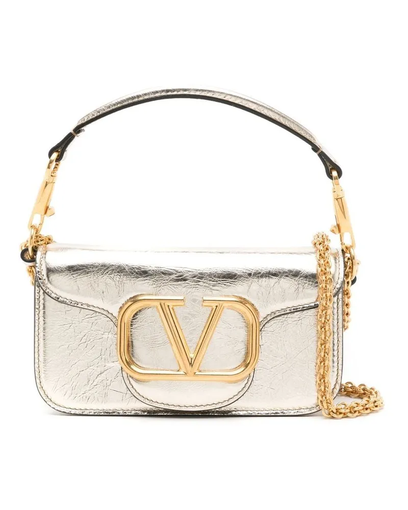 Valentino Garavani Kleine Locò Schultertasche - Metallic Metallic
