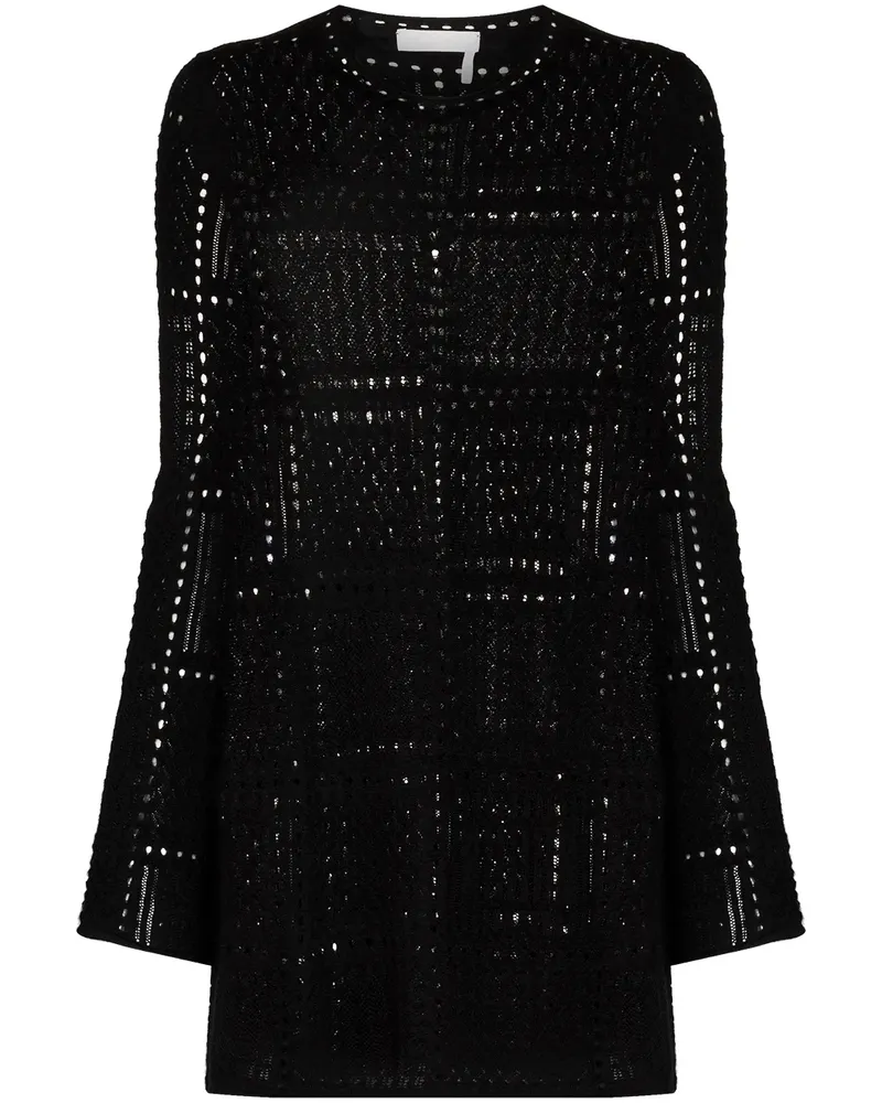 Chloé Strickkleid mit Einsätzen - Schwarz Schwarz