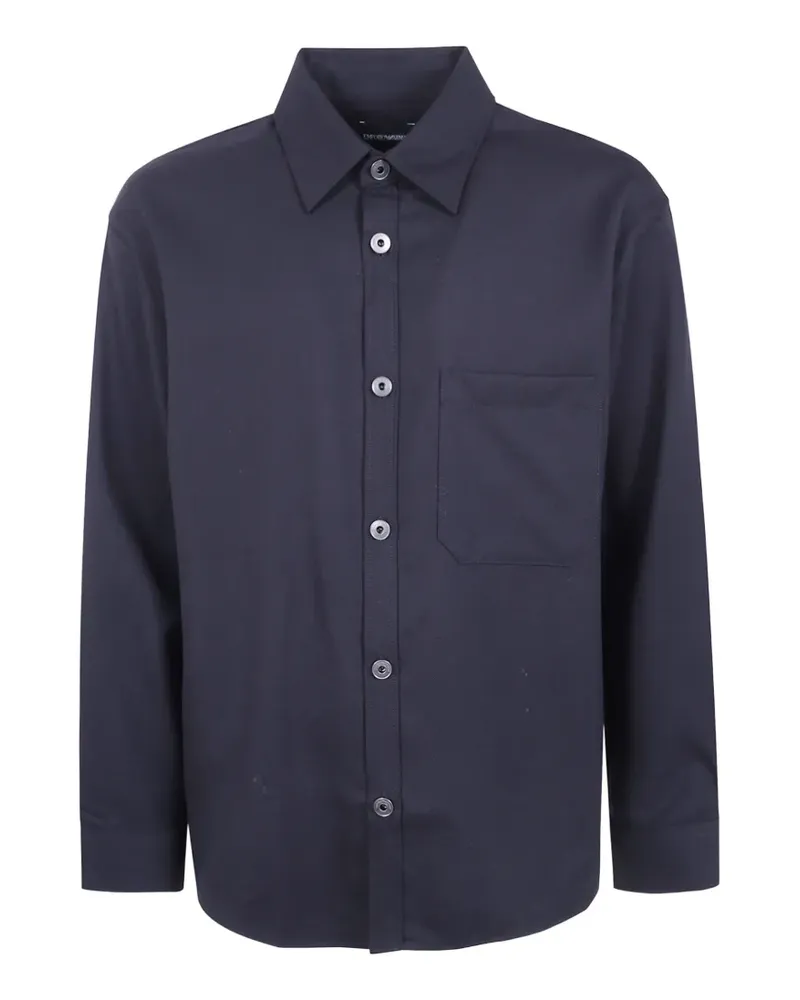 Emporio Armani Poloshirt mit Logo-Patch - Schwarz Schwarz