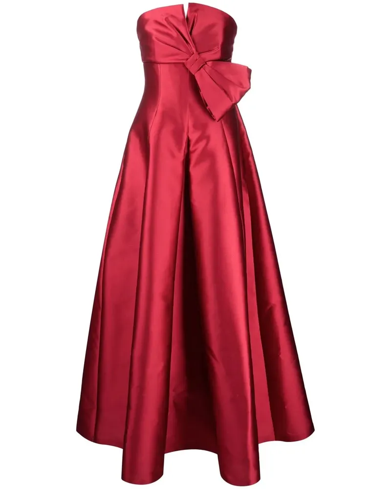 Alberta Ferretti Schulterfreies Abendkleid mit Schleife - Rot Rot