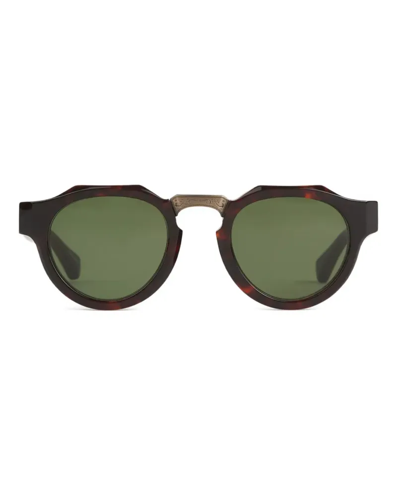 MATSUDA Sonnenbrille mit rundem Gestell - Braun Braun