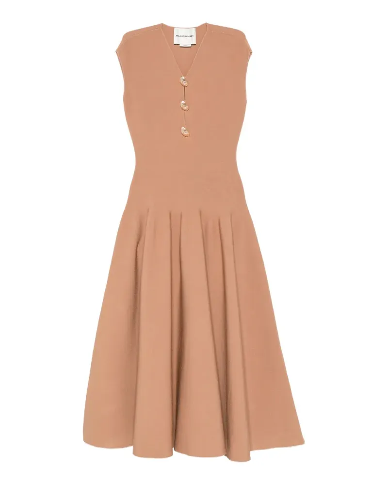 Roland Mouret embellished flared midi dress - Braun Braun