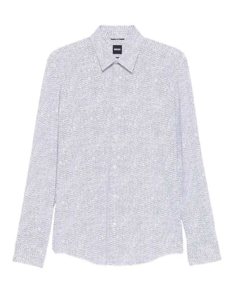 HUGO BOSS Hemd mit Mikro-Muster - Weiß Weiß