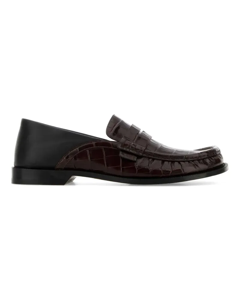 Loewe Campo two-tone leather loafers - Braun Braun