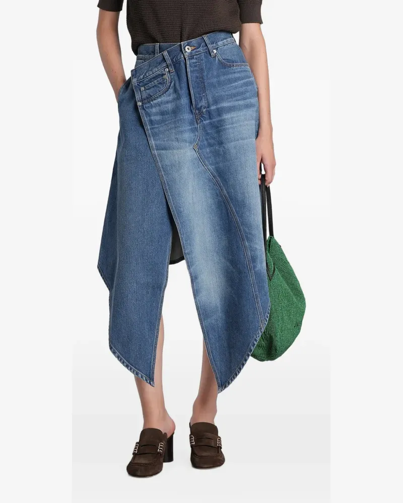 J.W.Anderson Asymmetrischer Midirock - Blau Blau
