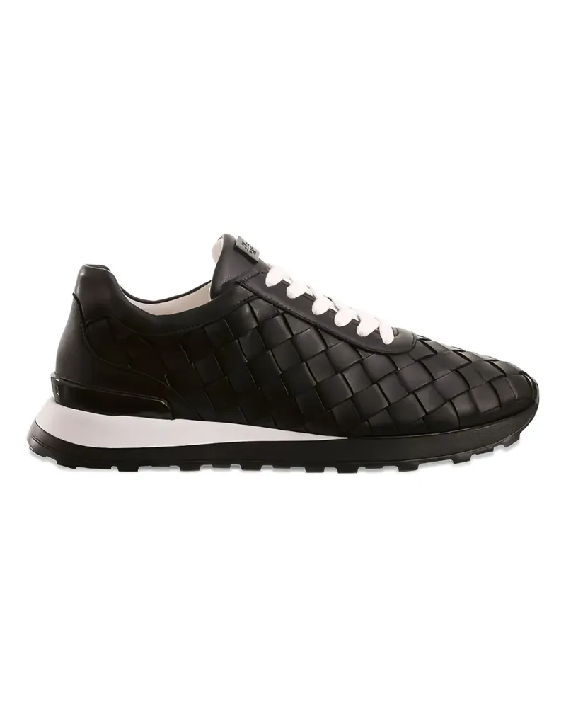Högl Gewebte Jessie Sneakers - Schwarz Schwarz