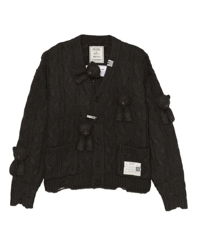 MIHARAYASUHIRO x Pink House Cardigan mit Teddy - Grau Grau