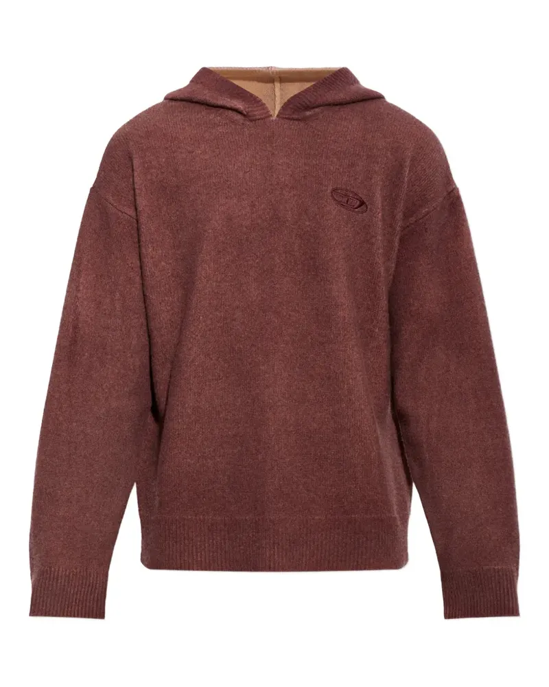 Diesel Doppelgefärbter Hoodie aus Wollgemisch - Rot Rot
