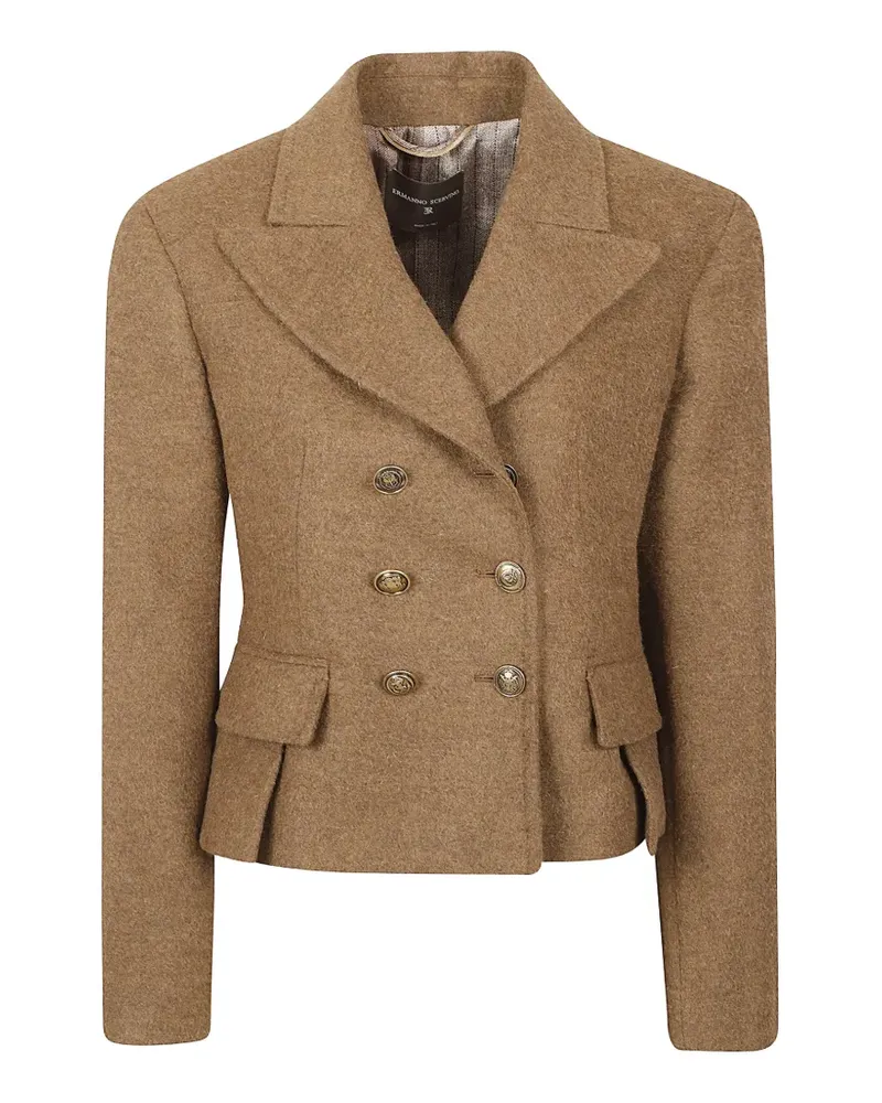 Ermanno Scervino double-breasted notched-lapels cropped jacket - Grün Grün
