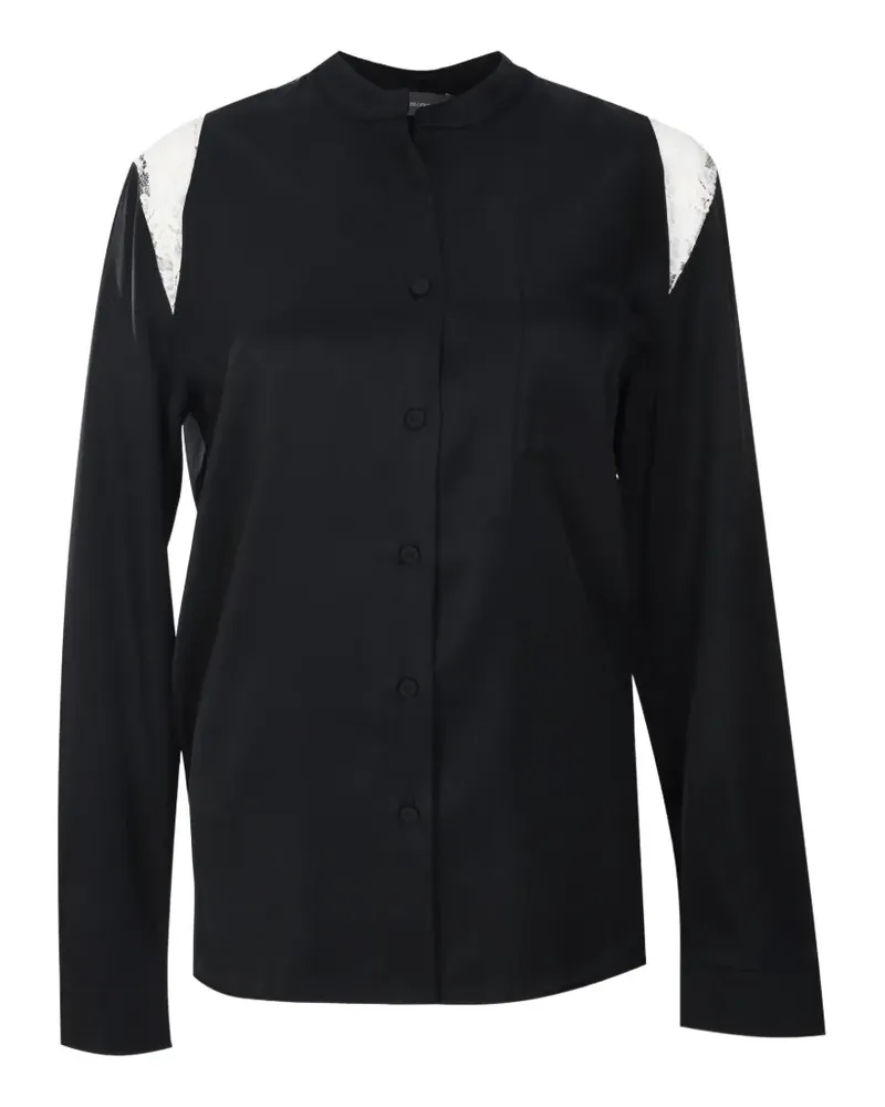 Lorena Antoniazzi Hemd ohne Kragen - Schwarz Schwarz