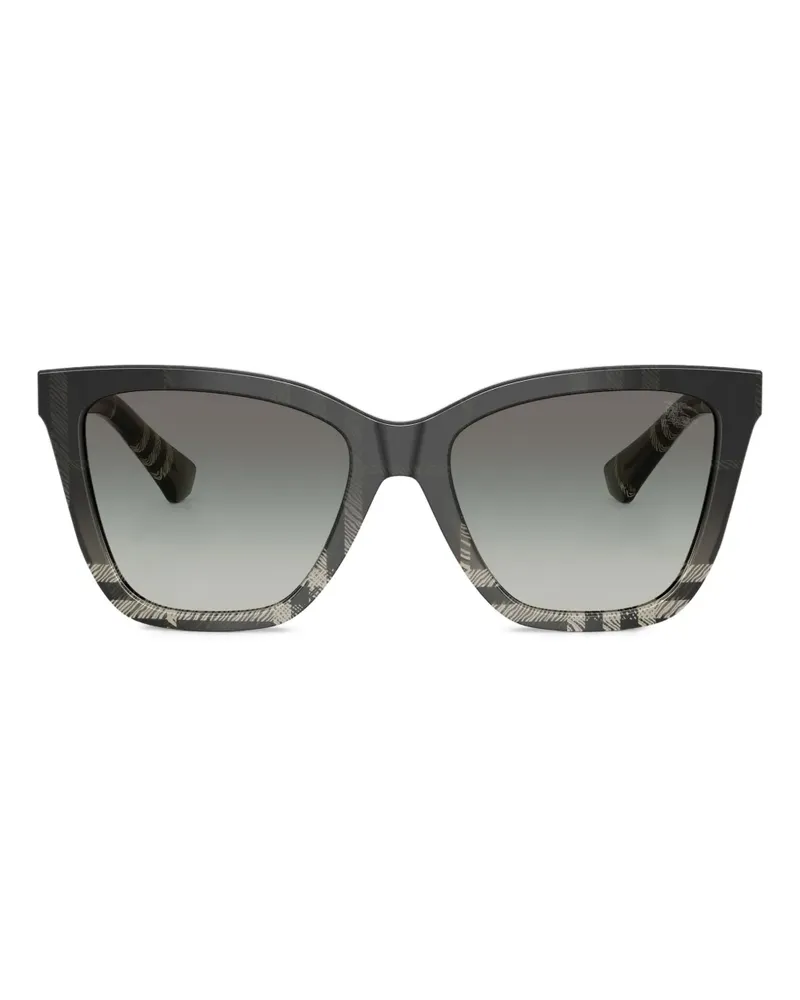 Burberry Karierte Cat-Eye-Sonnenbrille - Grau Grau