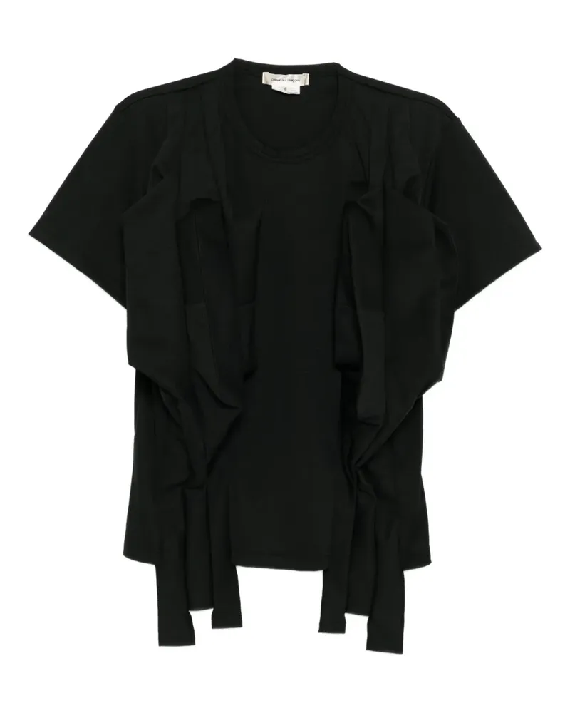 Comme des Garçons Oberteil im Layering-Look - Schwarz Schwarz