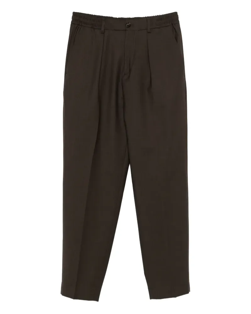 Be Able Plissierte Hose mit Stretchbund - Braun Braun