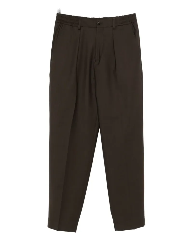Be Able Plissierte Hose mit Stretchbund - Braun Braun