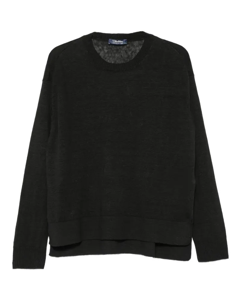 Max Mara Max Mara Fein gestrickter Pullover - Schwarz Schwarz