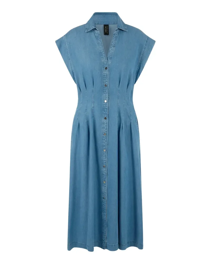 Marc Cain pleated midi dress - Blau Blau