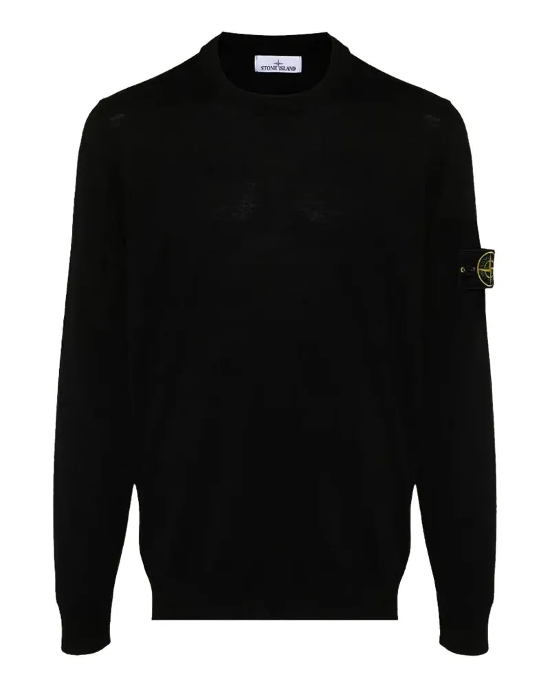 Stone Island 5100071 Light Pure RWS Wollpullover - Schwarz Schwarz