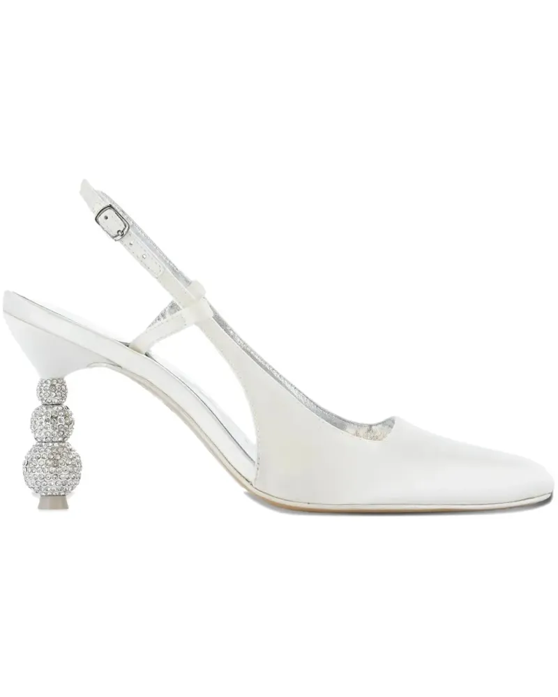 Sophia Webster Natalia Pumps mit Kristallen 85mm - Weiß Weiß