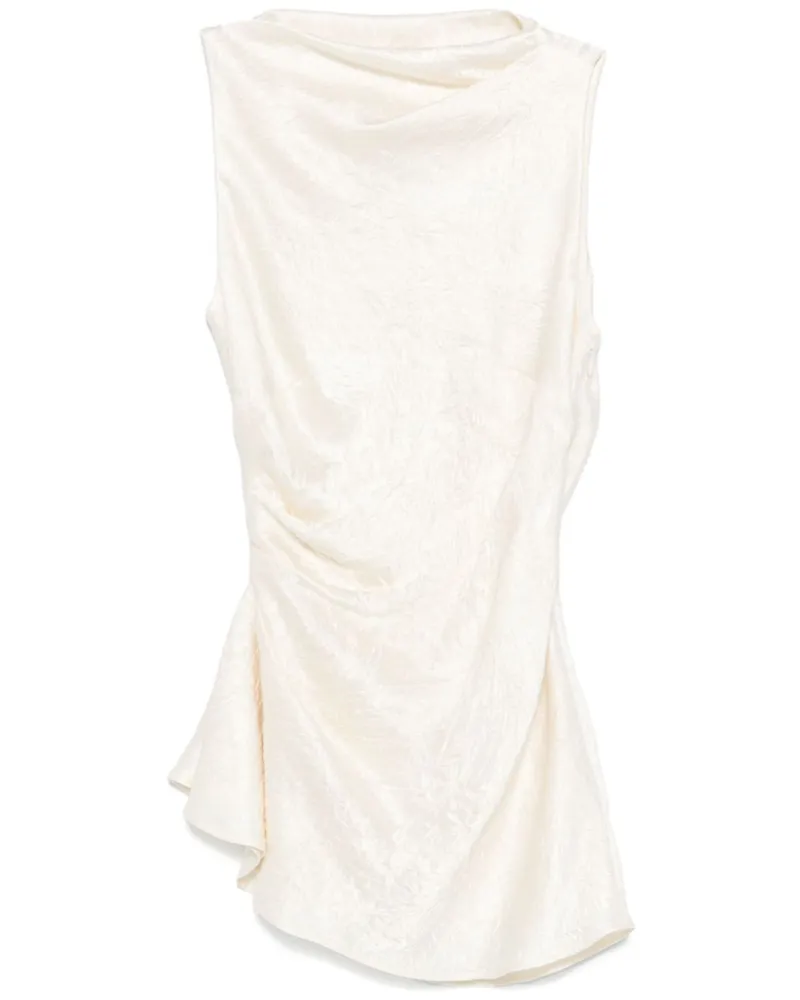 Alexander McQueen Asymmetrisches Satintop - Nude Nude