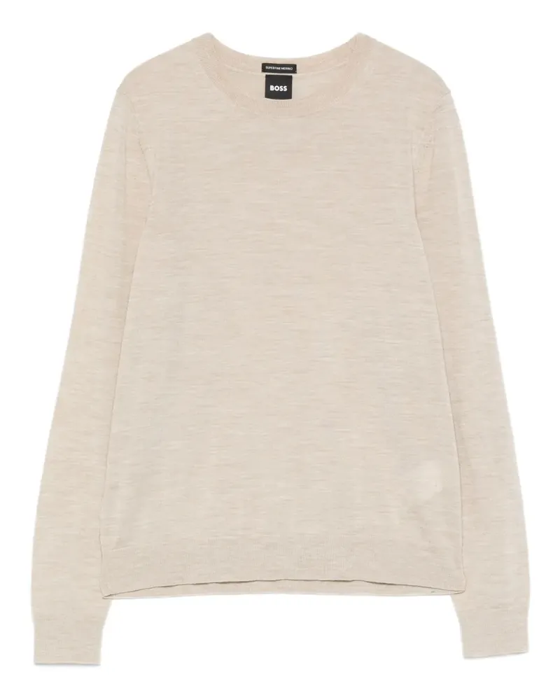 HUGO BOSS Pullover mit Rundhalsausschnitt - Nude Nude