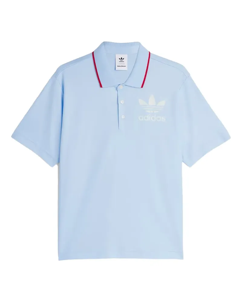 adidas Wales Bonner Short Sleeve Polo Shirt "Glow Blue" - Blau Blau