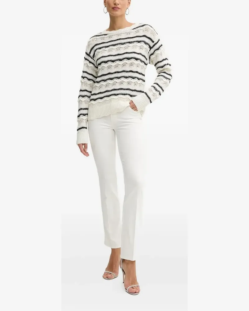 Guess Five-Pocket-Jeans mit Logo-Schild - Weiß Weiß