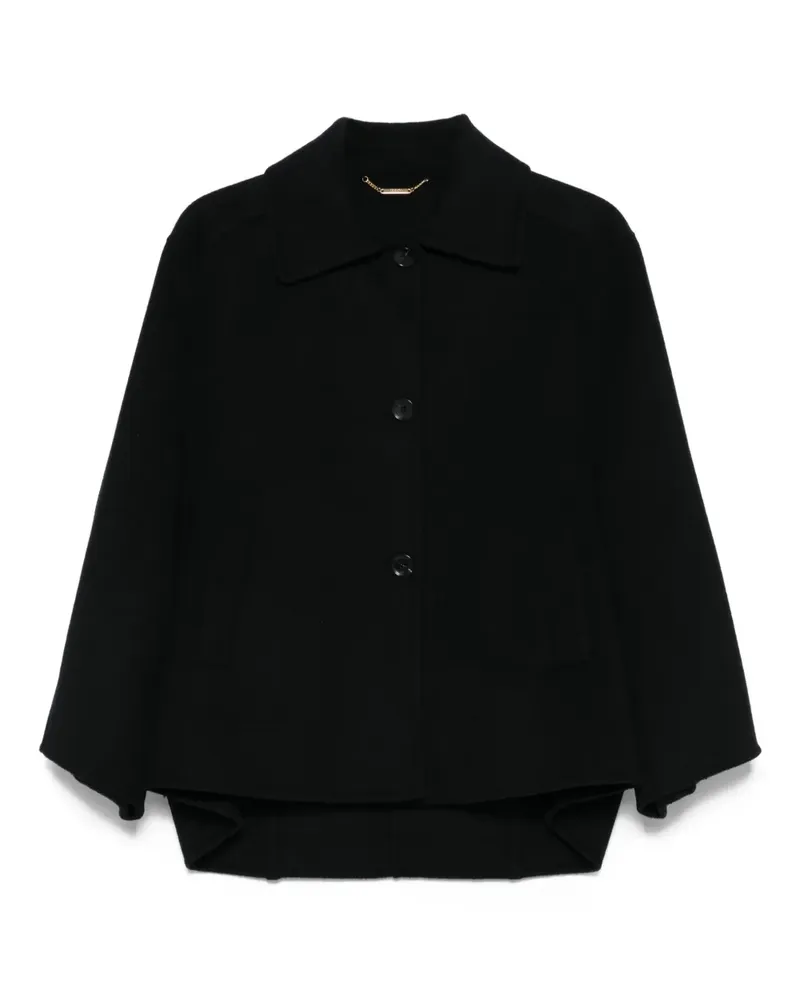 Seventy Asymmetrische Jacke mit Knöpfen - Schwarz Schwarz